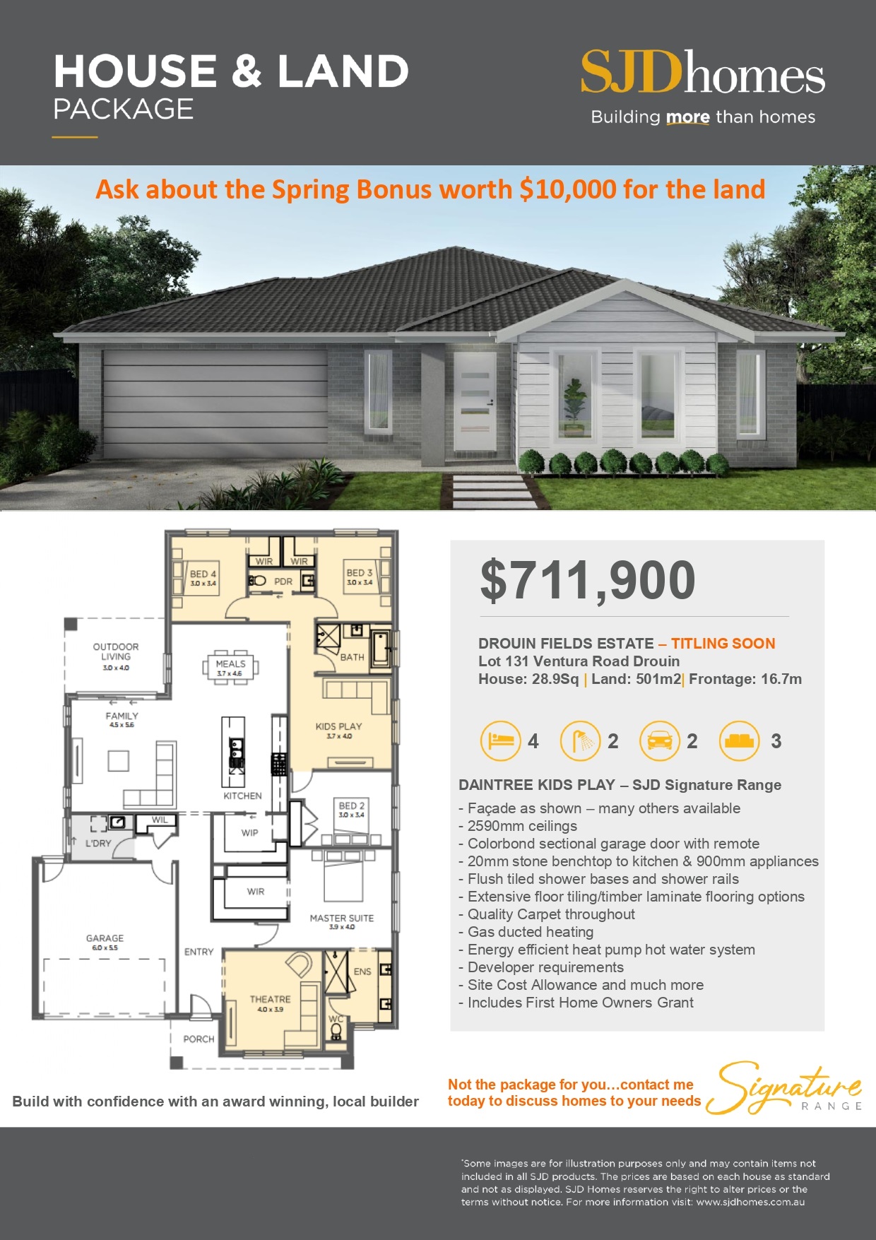 [House & Land] Lot 131 Daintree Kids Play by SJD Homes Drouin Fields